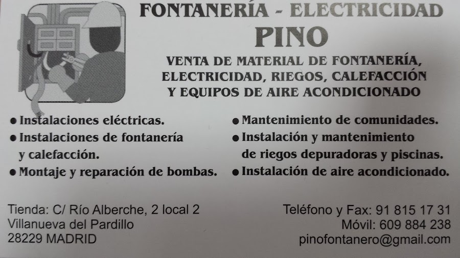 Electricidad Pino Fontaneria — en Las Rozas